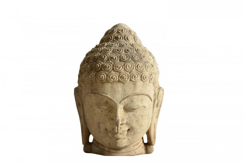 Stone buddha head b