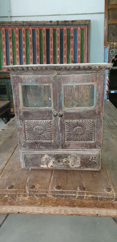Small carved display cabinet
