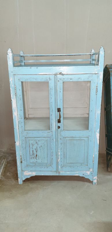 Medium blue display cabinet
