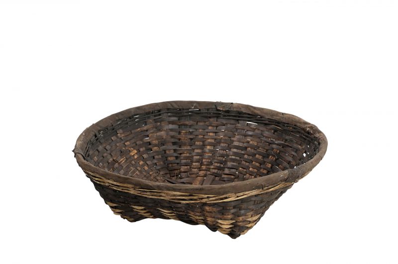Wooden cane basket