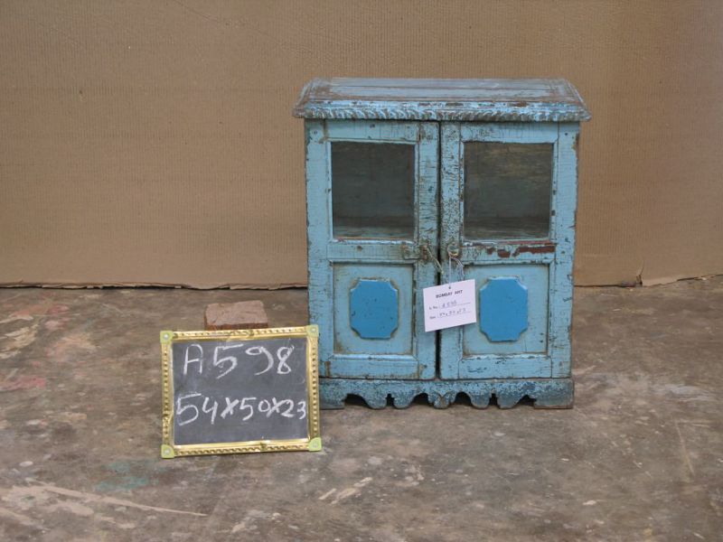 Small display cabinet blue