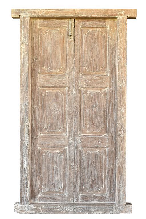 Wooden door with frame
