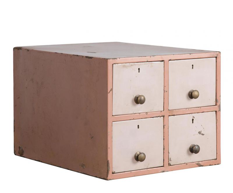 Pink Iron Filing Cabinets