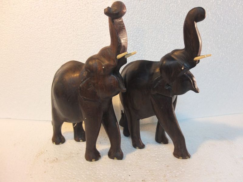 Antique Wooden Elephants
