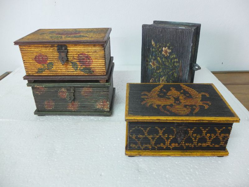 Relief Wood Boxes