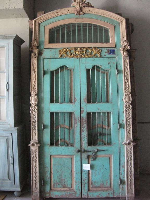 Old Double Green Door