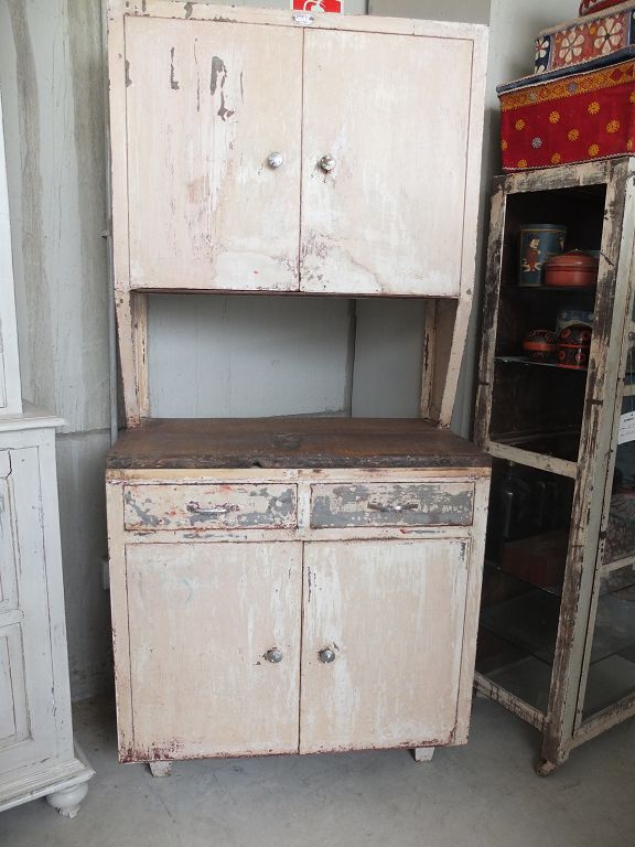 Wooden & iron cabinet